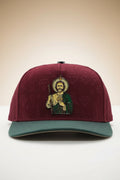 San Juditas Tadeo Two-Tone Cap with Embossed Pattern and Metal Plate #FT172